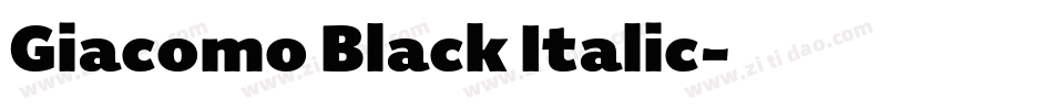 Giacomo Black Italic字体转换